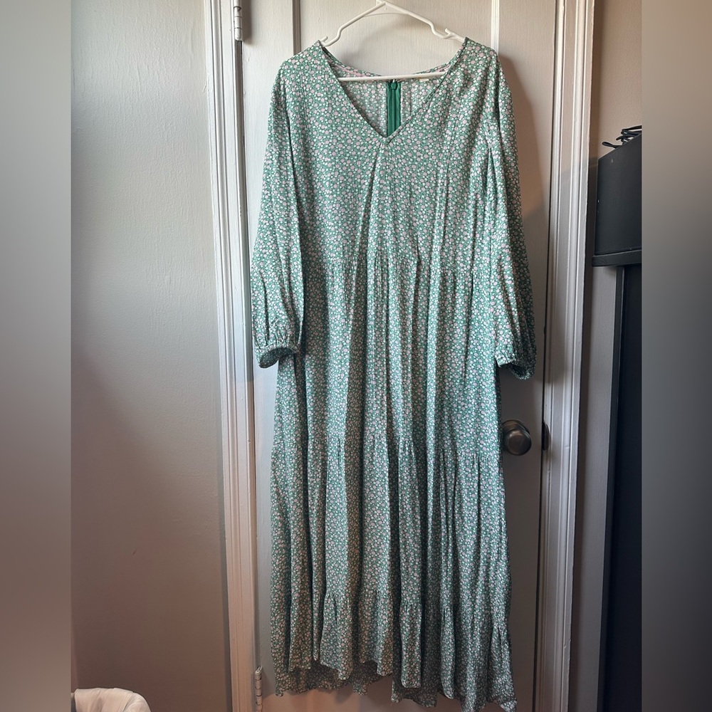 Boden Blouson Sleeve Maxi Dress